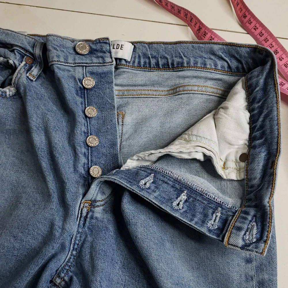 Agolde Nico High Rise Slim Fit Button Fly Ankle Jeans Size 29 Sustainable Retro